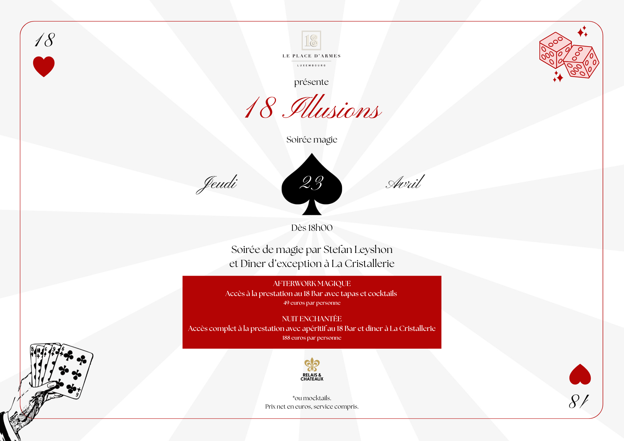 Soirée Magie à L'Hôtel Le Place d'Armes